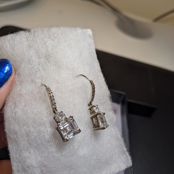 925 sterling silver cubic zirconia dangle earrings - Picture 4 of 4